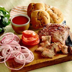 Flank Steak Sandwiches with Apple Barbecue Sauce recipe
