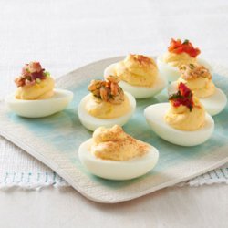 Favorite Topped Deviled Eggs recipe