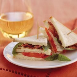 Mini Bacon, Tomato, and Basil Sandwiches recipe