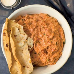 Roasted Garlic and Sun-dried Tomato Cheese Spread (Ossabaw Dip) recipe