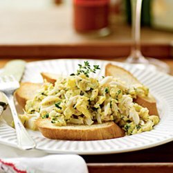 Whispery Eggs with Crabmeat and Herbs recipe