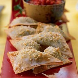 Herbed Ricotta Won Tons with Spicy Tomato Sauce recipe