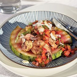 Grilled Watermelon and Shrimp recipe