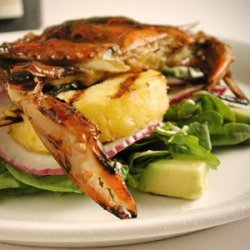 Grilled Soft-Shell Crab and Pineapple Salad with Watercress recipe