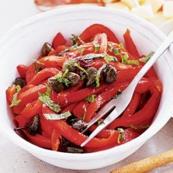 Minted Chutney-Roasted Peppers recipe