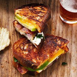 Tomatillo Grilled Cheese and Bacon Sandwiches recipe