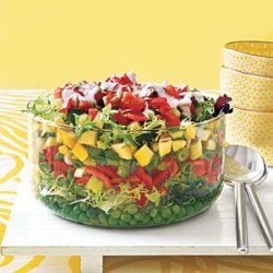 Layered Salad with Buttermilk Ranch Dressing recipe