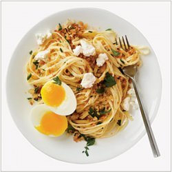 Walnut-Breadcrumb Pasta with a Soft Egg recipe