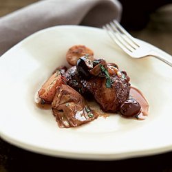 Braised Chicken Thighs with Artichokes and Greek Olives recipe