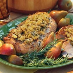 Grilled Pork Loin With Rosemary-Breadcrumb Crust recipe