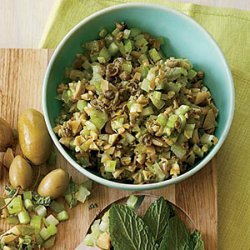 Minty Green Olive-Celery Salsa recipe