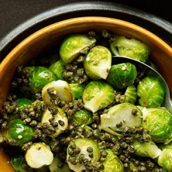 Spicy Brussels Sprouts with Fried Capers recipe