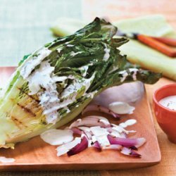 Grilled Romaine Salad With Buttermilk-Chive Dressing recipe
