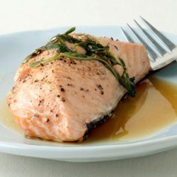 Grilled Salmon with Garlic, Lemon, and Basil recipe