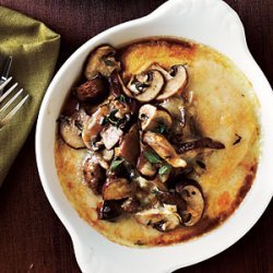 Cheesy Polenta with Mushroom Saute recipe