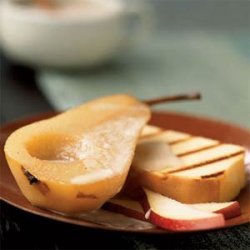 Chai-Spiced Bosc Pears with Pound Cake recipe