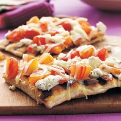 Grilled Heirloom Tomato and Goat Cheese Pizza recipe