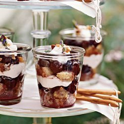 Almond Cake Trifle with Roasted Cherries recipe