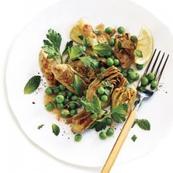 Artichoke and Pea Saute recipe