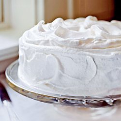 Yellow Butter Cake with Vanilla Meringue Frosting recipe