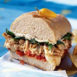 Chicken-and-Brie Sandwich with Roasted Cherry Tomatoes recipe