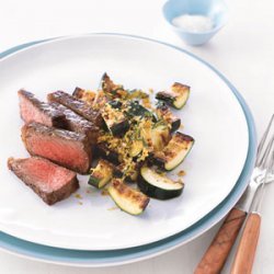 Steak with Golden Zucchini recipe
