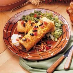 Beef and Bean Chimichangas recipe