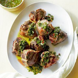 Grilled Lamb with Chocolate Mint Salsa recipe