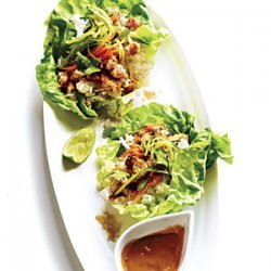 Lettuce Wraps with Hoisin-Peanut Sauce recipe
