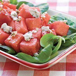 Watermelon, Mâche, and Pecan Salad recipe