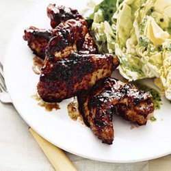 Sweet and Tangy Wings with Butter Lettuce Salad recipe