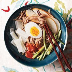 Korean Chilled Buckwheat Noodles with Chile Sauce (Bibim Naengmyun) recipe