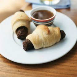 Veggie Piglets in Blankets with Dipping Sauce recipe
