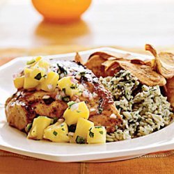 Grilled Chicken with Mango-Pineapple Salsa recipe