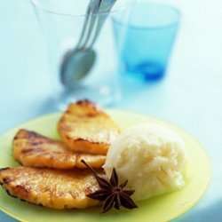 Roasted Pineapple with Star Anise Pineapple Sorbet recipe