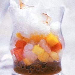 Coconut and Palm Sugar Syrup with Tapioca, Tropical Fruit, and Shaved Ice recipe
