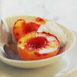 Broiled Peaches with Crème Fraîche recipe
