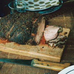 Peppercorn Roasted Pork with Vermouth Pan Sauce recipe