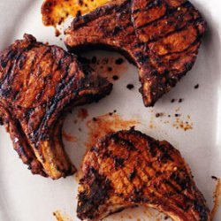 Grilled Giant Pork Chops with Adobo Paste recipe