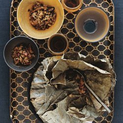 Smoked-Oyster Sticky Rice Stuffing in Lotus Leaf recipe
