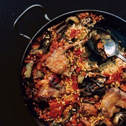 Paella with Rabbit and Artichokes recipe