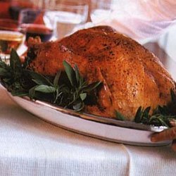 Roast Turkey with Herbed Bread Stuffing and Giblet Gravy recipe