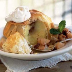 Apples Baked in Phyllo with Pear-and-Pecan Filling recipe