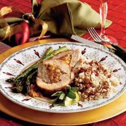 Spiced-and-Stuffed Pork Loin With Cider Sauce recipe