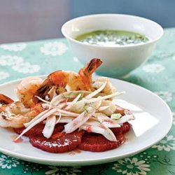 Shrimp Salad with Blood Oranges and Slivered Fennel recipe
