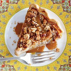 Open-Face Apple Pie with Salted Pecan Crumble recipe