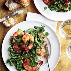Romaine, Asparagus, and Watercress Salad with Shrimp recipe