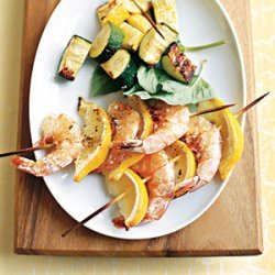 Grilled Shrimp and Lemon Kebabs recipe