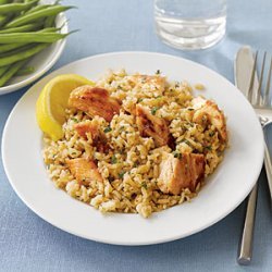 Lemony Chicken Breasts with Rice recipe