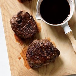 Bison Steaks with Fig-Balsamic Sauce recipe